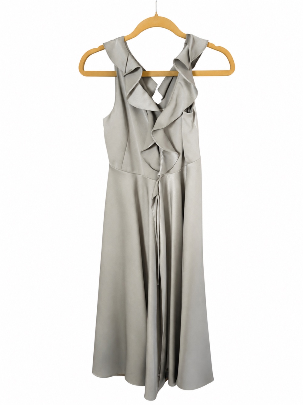 BHLDN Sleeveless Ruffle Bridesmaid Dress in Sage
